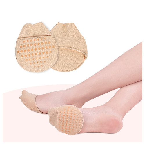 New forefoot socks for women, breathable silicone anti-slip summer high heels, forefoot pads, half-foot socks, invisible anti-pain