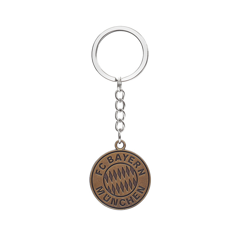 Fútbol llavero Real Madrid AC Milan Atlético Madrid Liverpool inter bronce colgante regalo Comercio exterior Venta caliente