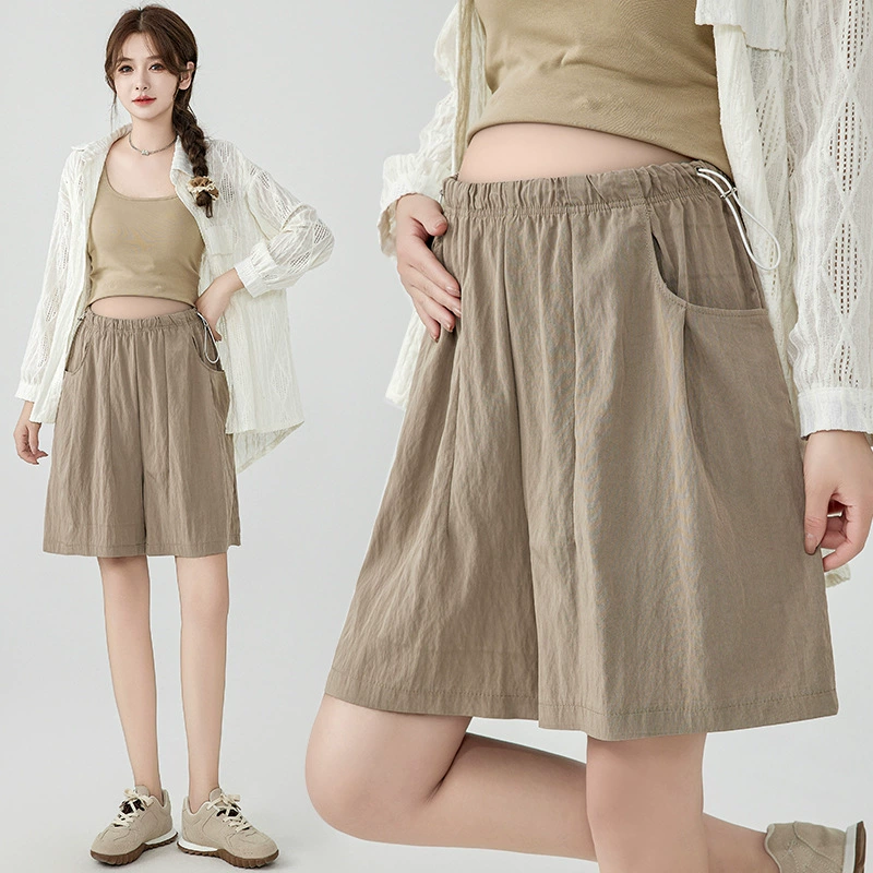 Шорты для беременных, летняя тонкая верхняя одежда, новинка 2025 года, быстросохнущие повседневные необтягивающие брюки Yamamoto, широкие брюки, летний стиль