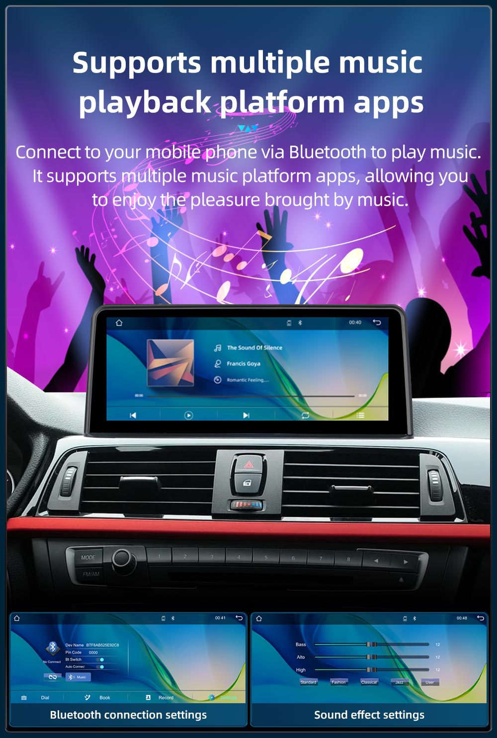 Suitable for Bmw 3 Series 4 Series F30 F31 F34 Car Central Control Large Screen Navigation Carplay Player