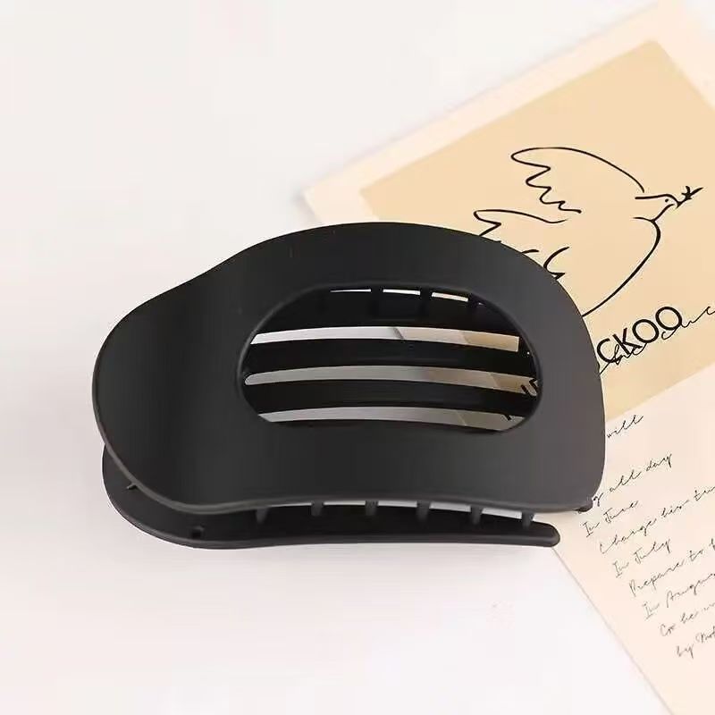 つや消しダックビルクリップ 大型10cm 平らな楕円形ヘアクリップ 後頭部の髪をまとめるクリップ 上品なマット仕上げのヘアアクセサリー|undefined