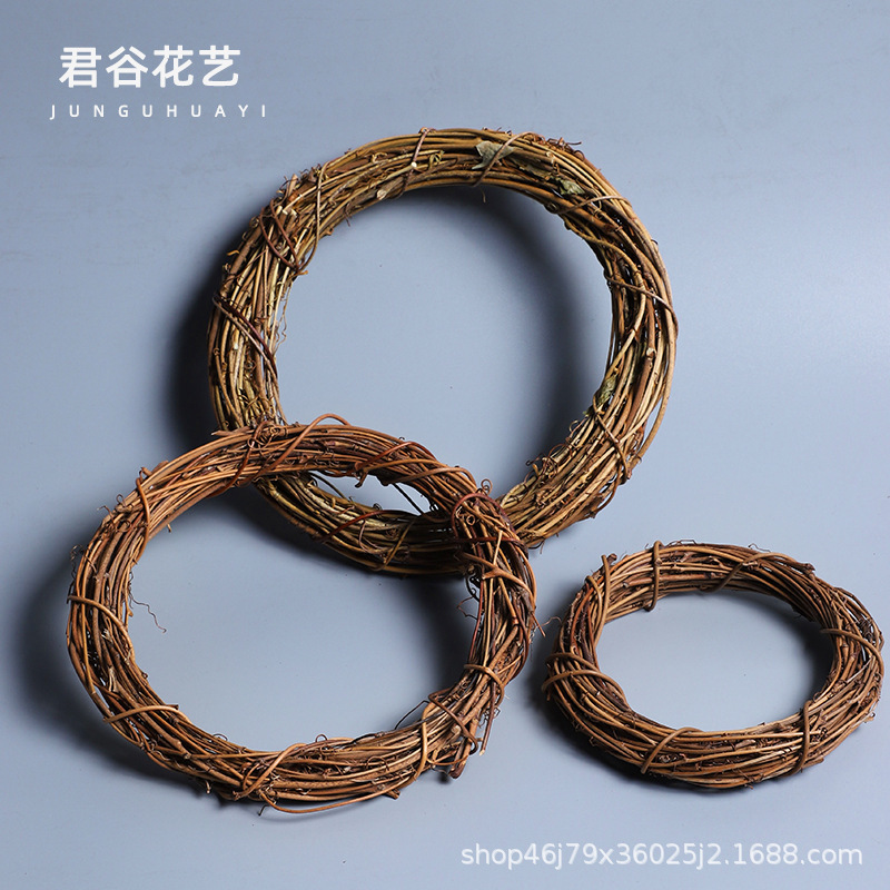 Rattan Christmas rattan ring Garland rattan ring handmade rattan decoration flower shop jewelry B & B decoration accessories wholesale