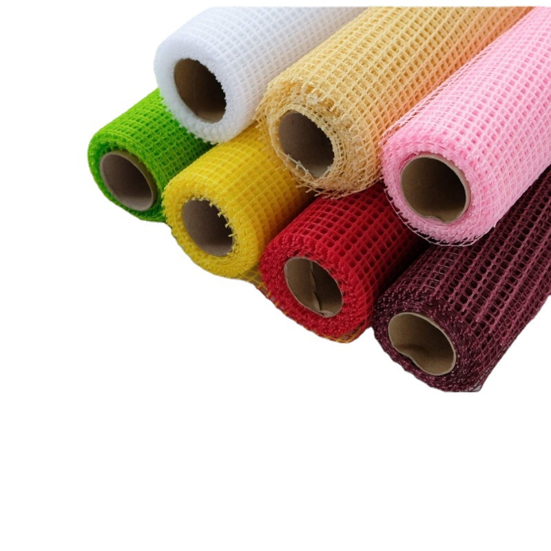 Yitong oferta especial Plaid gasa hueco Plaid malla ramo flor gasa material de embalaje hecho a mano waffle