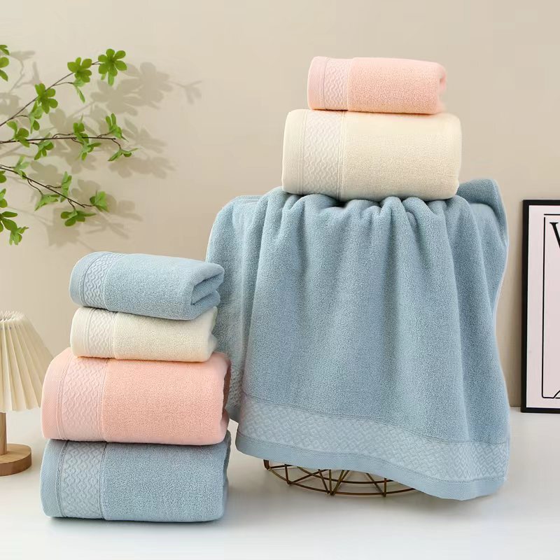 All-cotton large bath towel set, thick and absorbent, temu shein labeled for dropshipping, household bath towel All-cotton large bath towel set, thick and absorbent, temu shein labeled for dropshipping, household bath towel
