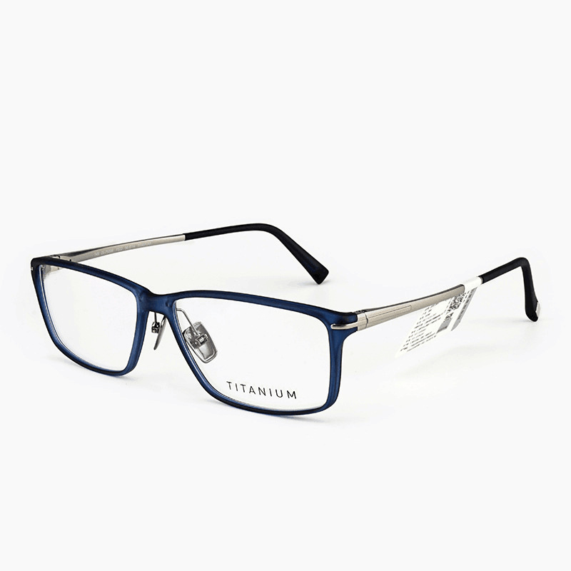 Caijia Myopia Glasses Frame Square Men's Zs75008 Business Pure Titanium Optical Multi-Focus Glasses Frame Pure Titanium Frame
