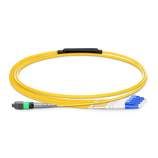 Fiber optic jumper single mode 9/125 OS2 MTP-LC 8Fiber 3.0mm PVC OFNR LSZH MT