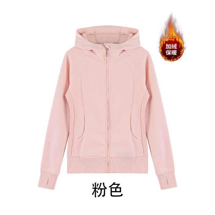 跨境纯棉复合韩系百搭运动外套纯欲修身连帽开衫拉链卫衣外套定制|undefined