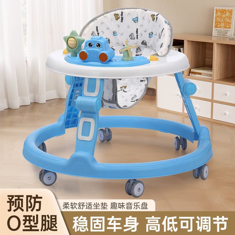 Multifunctional Anti-Rollover Walker for 6-18 Months, Can Sit, Prevent O-Shaped Legs, Pushable Walking Cart, Free Shipping