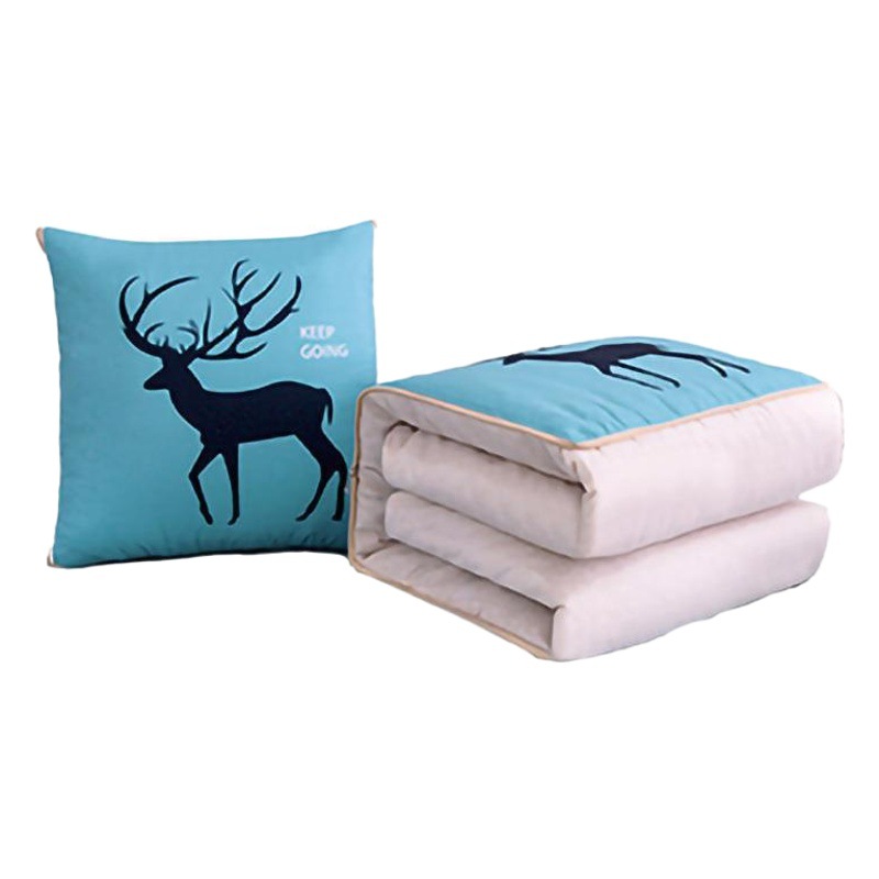 Multifunctional Two-In-One Pillow Quilt Dual-Purpose Pillow Wholesale Printed Logo Car Pillow Cushion Quilt Practical Gift