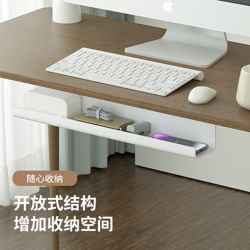 Under-desk cable management rack, computer under-desk cable management slot box, data cable storage, wire socket, punch-free organizing artifact