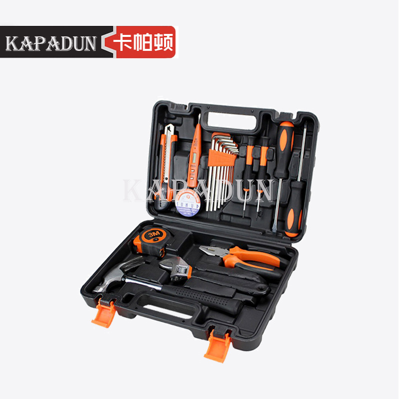 100件家用工具箱套装扳手螺丝刀钳子锤子工具组合木工电工工具套