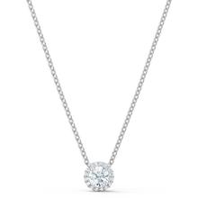 施家1:1对版银色天使之轮项链女施华洛元素水晶单钻锁骨链女代发