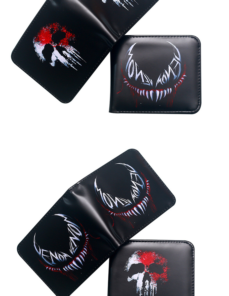Unisex Letter Skull PVC Open Small Wallets display picture 16