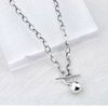 Fashionable round beads, short pendant, necklace hip-hop style, chain for key bag  for beloved, simple and elegant design
