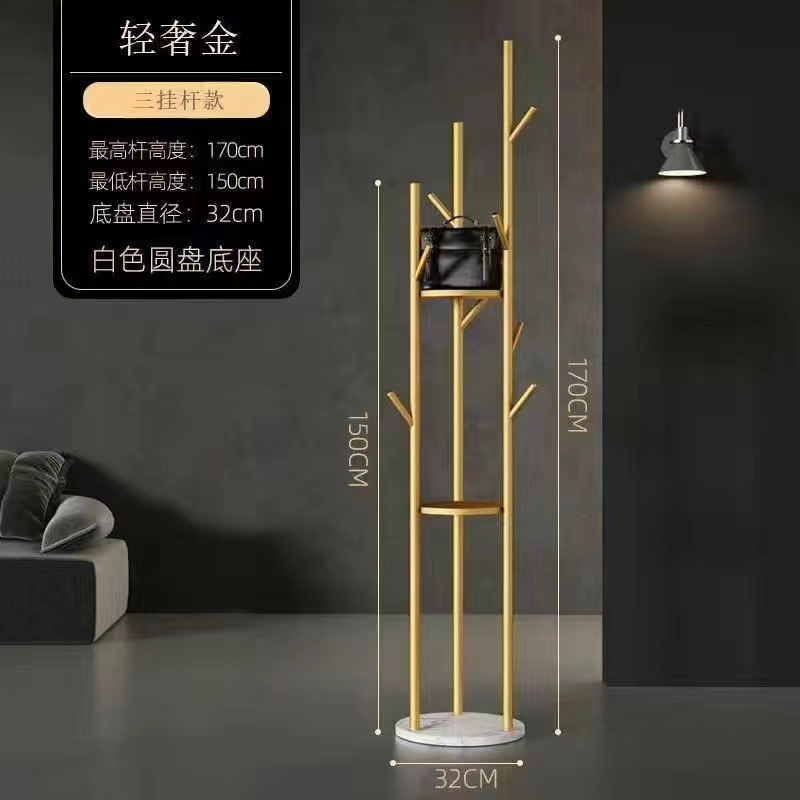 床置き縦型帽子ラック寝室大理石コートラックハイエンドライト高級家庭用衣類収納ラックマルチハンガーラック|undefined