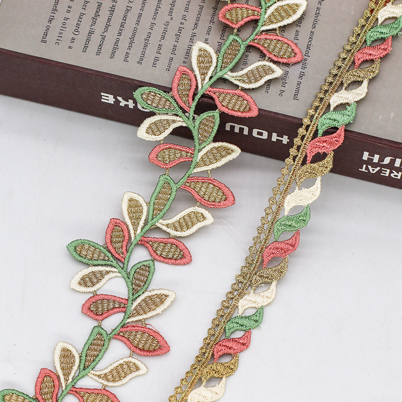 New Water-Soluble Lace Embroider Lace Accessories Four-Color Heavy Industry Cut Out Embroider DIY Clothing Children's Clothing Accessories Wholesale