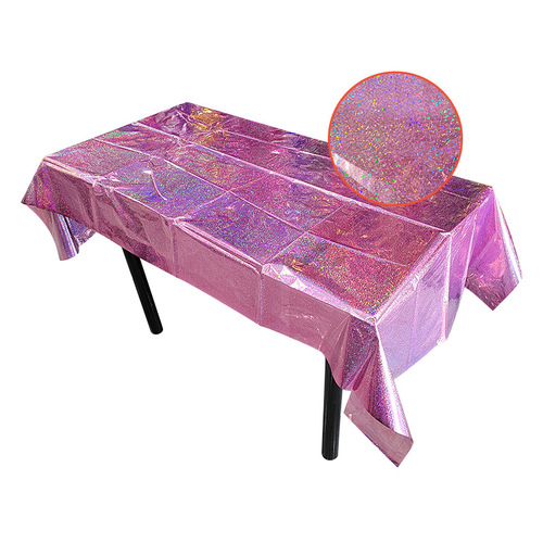 Party tablecloth cross-border new laser tablecloth scene decoration party supplies disposable spot laser tablecloth