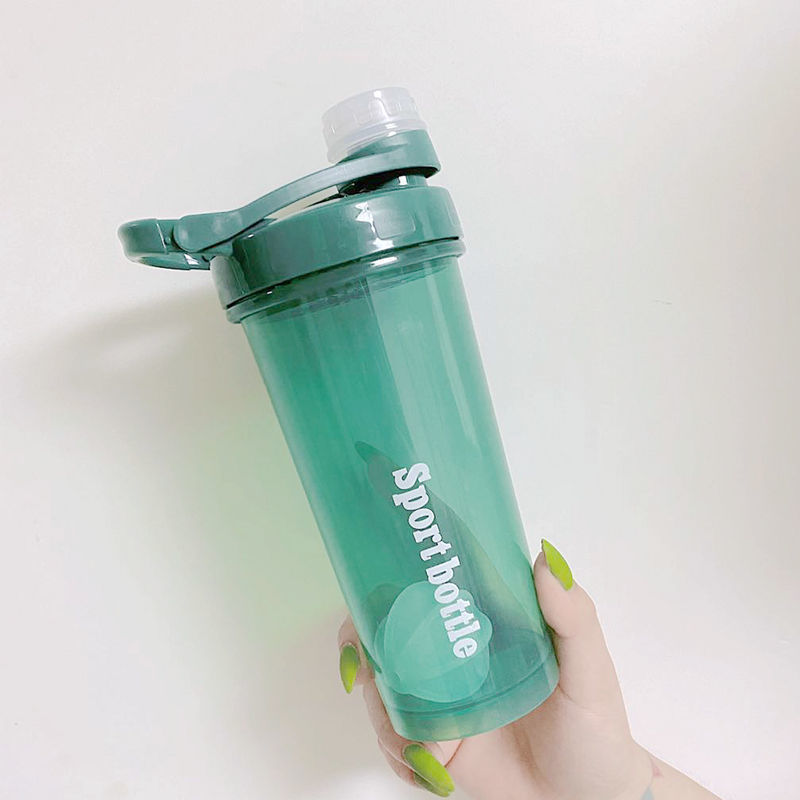 新款夏季塑料运动水杯塑料水壶带榨汁器 学生户外便携运动水壶