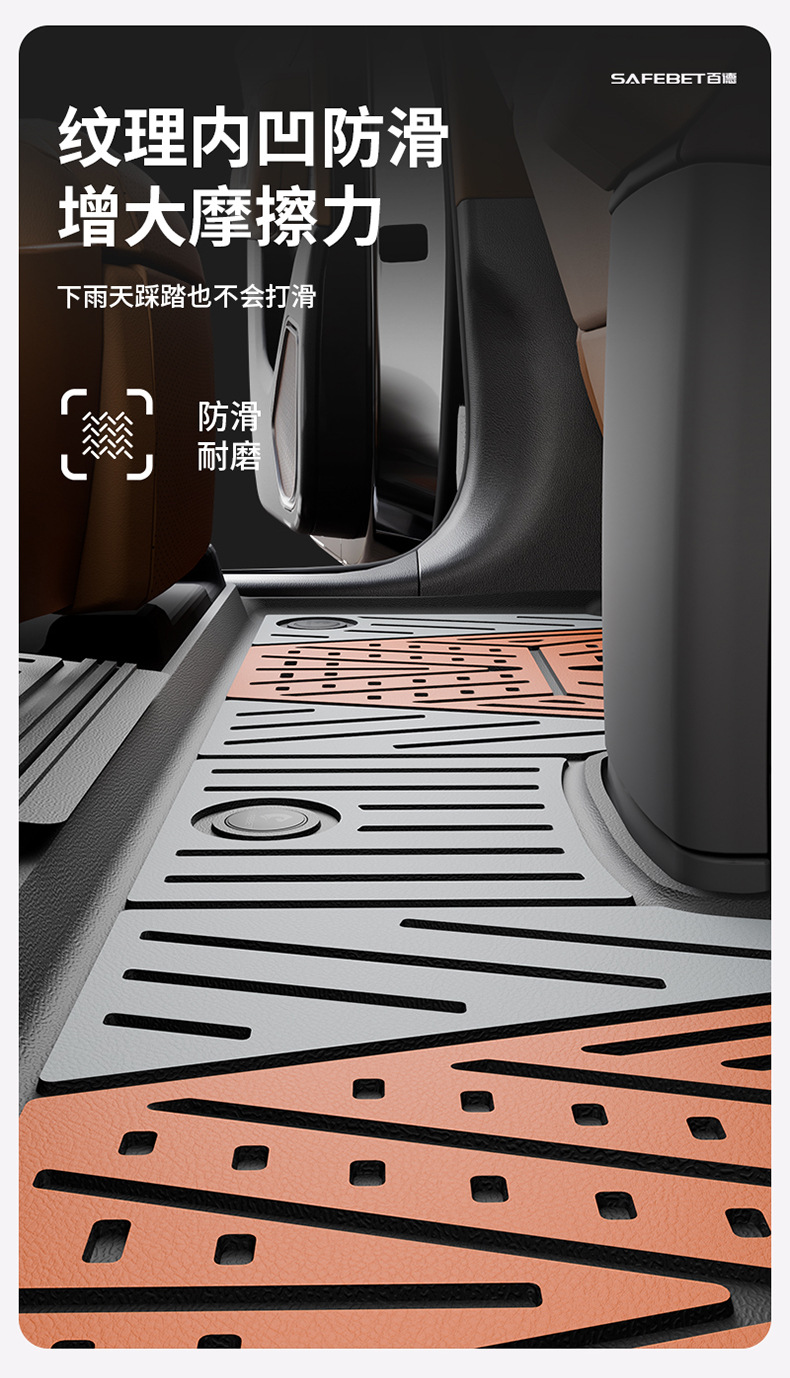 Suitable for Denza N8L N9 Special Vehicles, Colorful Tpe Car Floor Mats, Trunk Mats, Car Accessories