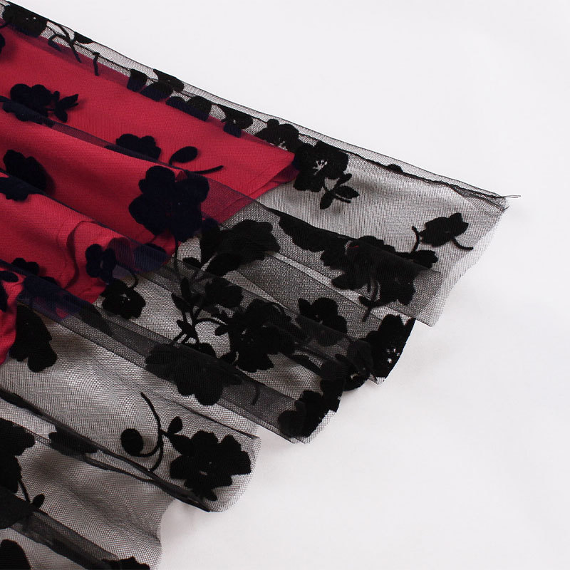 Women's Clothing sling one shoulder neck waist slim lady like medium length swing _mkmklike.com