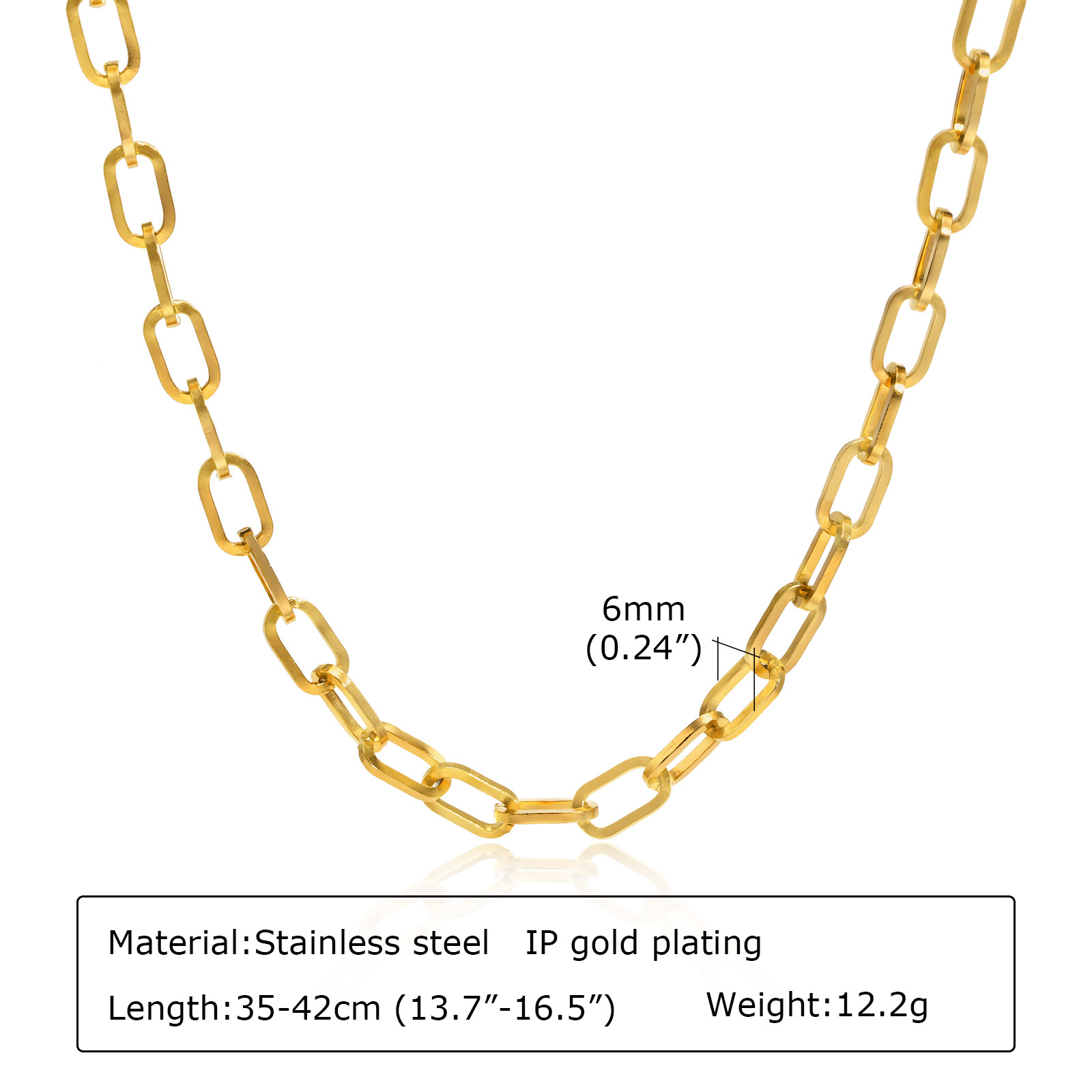 Simple Style Solid Color Stainless Steel Plating Necklace 1 Piece