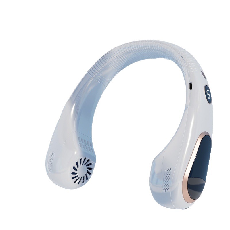 Fábrica directa nueva personalizada LED colgar cuello grande viento al aire libre USB mini portátil colgar cuello pequeño ventilador