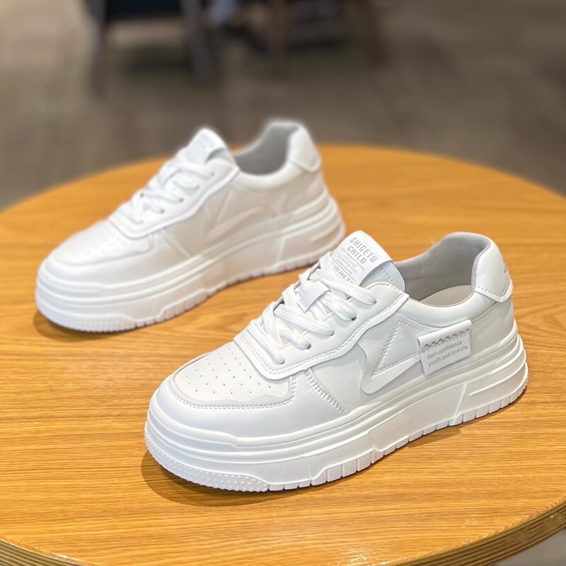 (Clearance Price, No Returns or Exchanges)! Thick-Soled White Sneakers for Women, 2025 Versatile Lace-Up Height-Increasing Breathable Casual Sneakers (Clearance Price, No Returns or Exchanges)! Thick-Soled White Sneakers for Women, 2025 Versatile Lace-Up Height-Increasing Breathable Casual Sneakers