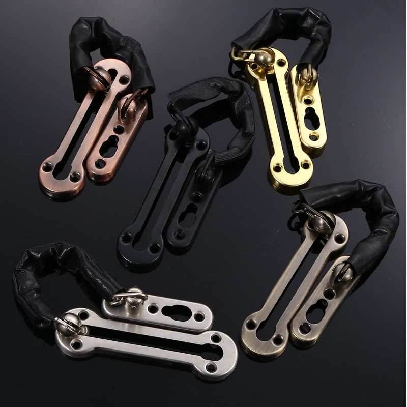 Stainless steel anti-theft chain door bolt hotel room door chain thickened safety chain door latch