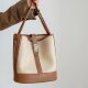 Advanced Sense Top Layer Cowhide Bag Cowhide Underarm Bag 2023 New Fashionable Retro All-match Shoulder Crossbody Bucket Bag