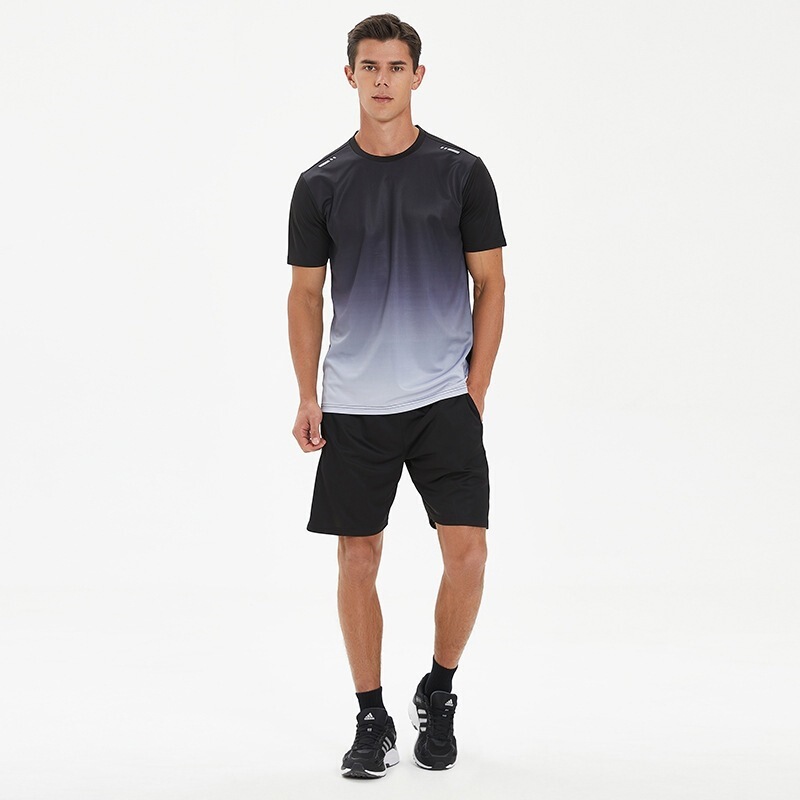New sports suit for men, running gear, fitness clothing, morning run cycling wear, loose quick-dry clothing for spring and summer New sports suit for men, running gear, fitness clothing, morning run cycling wear, loose quick-dry clothing for spring and summer