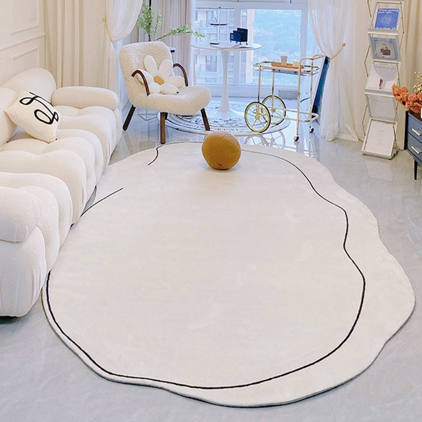 Moderno minimalista alfombra de Cachemira como dormitorio sala de estar mesa de café Sofá Alfombra totalmente cubierta absorbente de fácil cuidado alfombra de piso image 3