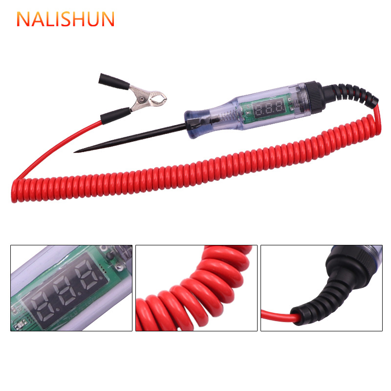 Circuito de reparación de coches pantalla digital pluma eléctrica línea de reparación pluma de prueba de inducción pluma eléctrica del coche lámpara de prueba 2,5-32V