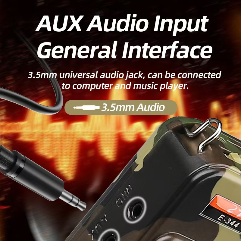 Amplificador Megáfono Bluetooth Inalámbrico de Plástico con Control Remoto para Exteriores