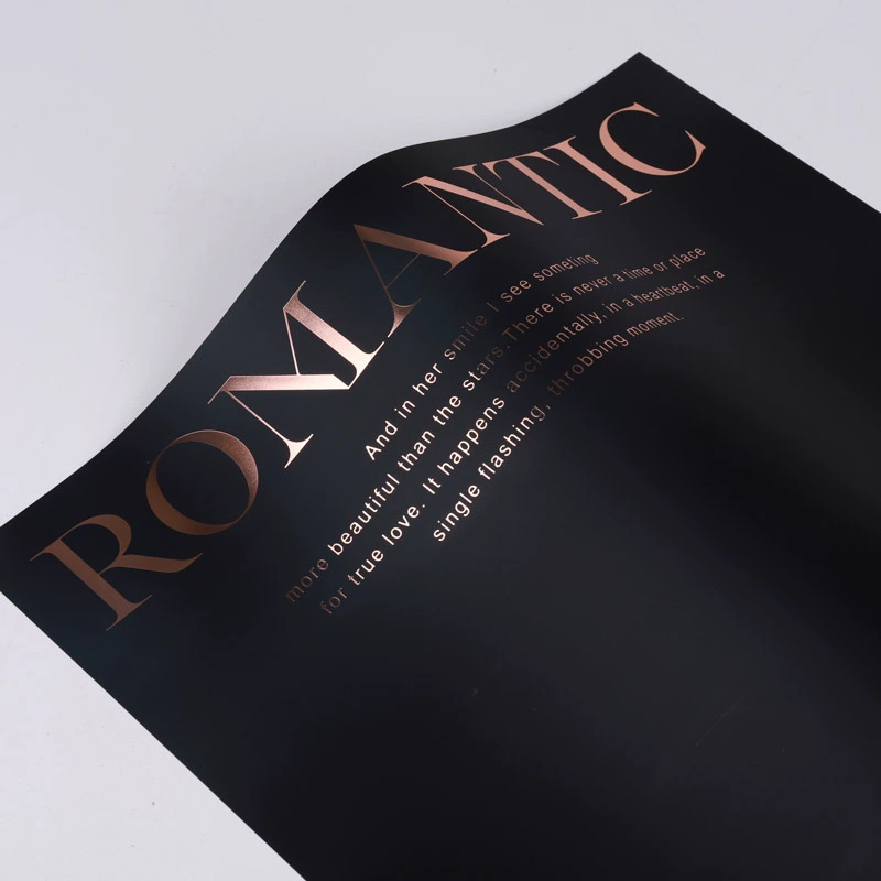 Huaying nuevo estilo bronceado noble papel simple papel de embalaje impermeable papel de embalaje brillante inglés material floral floristería