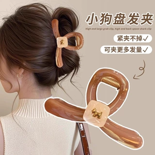 高级感金属钛钢贝壳凯旋门抓夹春季新款女高品质发夹后脑勺鲨鱼夹