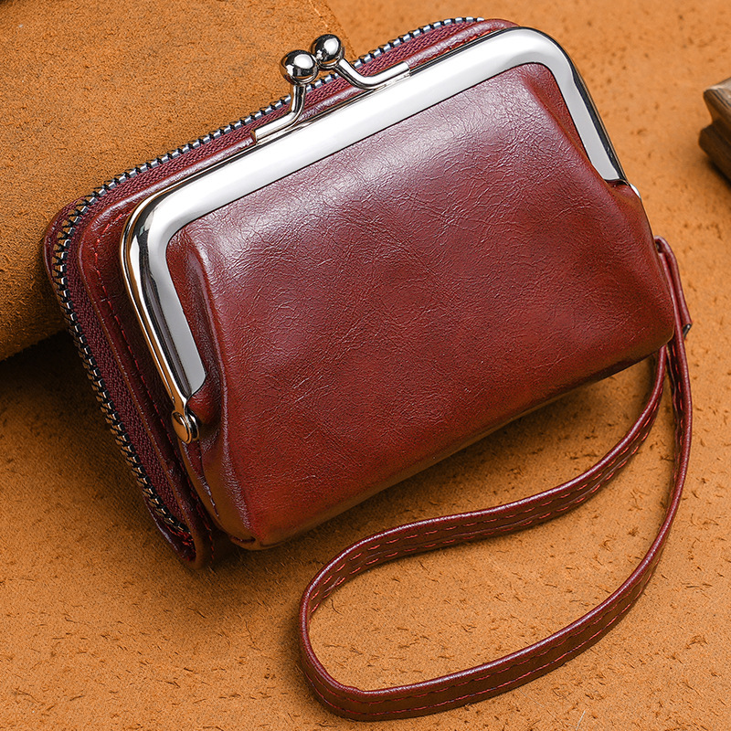 LENGRUI2023 New Fashion All-match Wallet Cross-border Supply Women's Buckle Coin Purse 4-inch Clip LENGRUI2023 New Fashion All-match Wallet Cross-border Supply Women's Buckle Coin Purse 4-inch Clip
