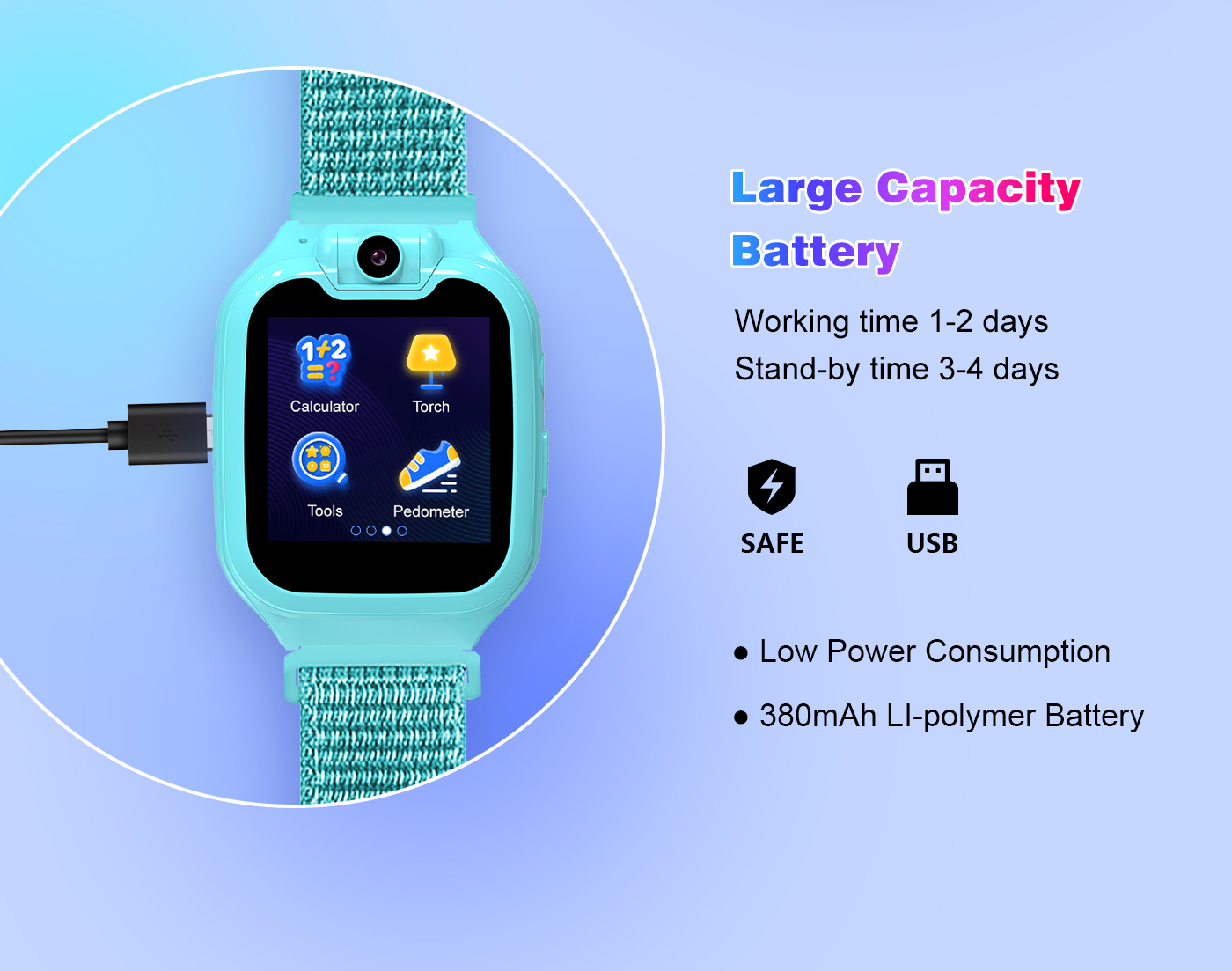 children's smart watch G9 children's watch 16 small games no need to download APP with memory card_voghion.com