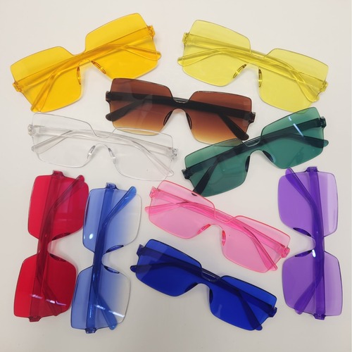 New trendy street style cross-border sunglasses for women, Korean style fashion, Harajuku style colored sunglasses for men and women, wholesale