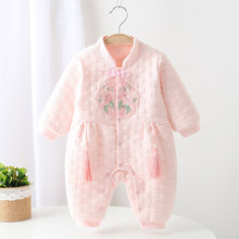 安阳童装a类新生儿中国风保暖刺绣婴儿中式连体衣宝宝儿童衣服