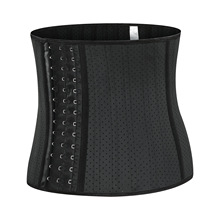 爆款女士运动健身紧身衣收腹带塑形衣橡胶束身衣冲孔透气束腰带