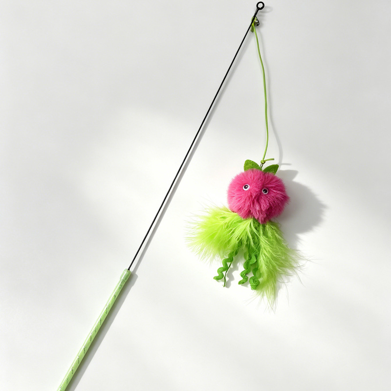 Ali Cat Teaser Stick Dragon Fruit Little Monster Cat Teaser Stick Blue Big-Eared Cat Toy Self-Entertainment Boredom Relief Long Rod Bite-Resistant Ali Cat Teaser Stick Dragon Fruit Little Monster Cat Teaser Stick Blue Big-Eared Cat Toy Self-Entertainment Boredom Relief Long Rod Bite-Resistant