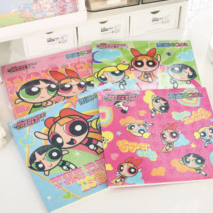 Powerpuff Girls Series Picture Book A4 Children's Thickened Hand-drawn Book Mark Pen Blank Picture Book Sketch Book