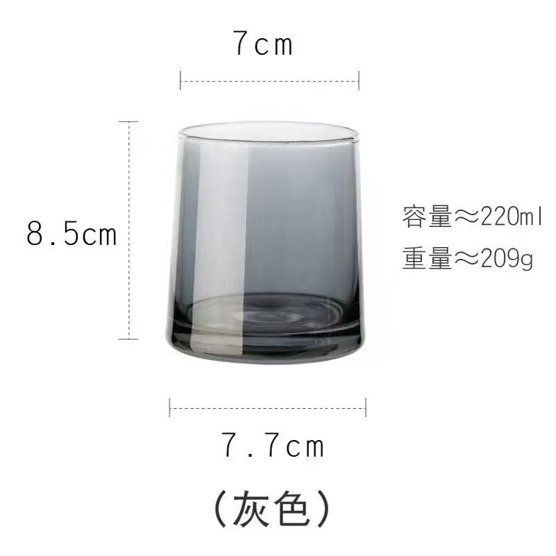 유리 구강청결제 컵 스모크 그레이 1개