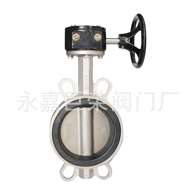 不锈钢四氟蝶阀D371F-16P 不锈钢涡轮软密封蝶阀D371F-16P.