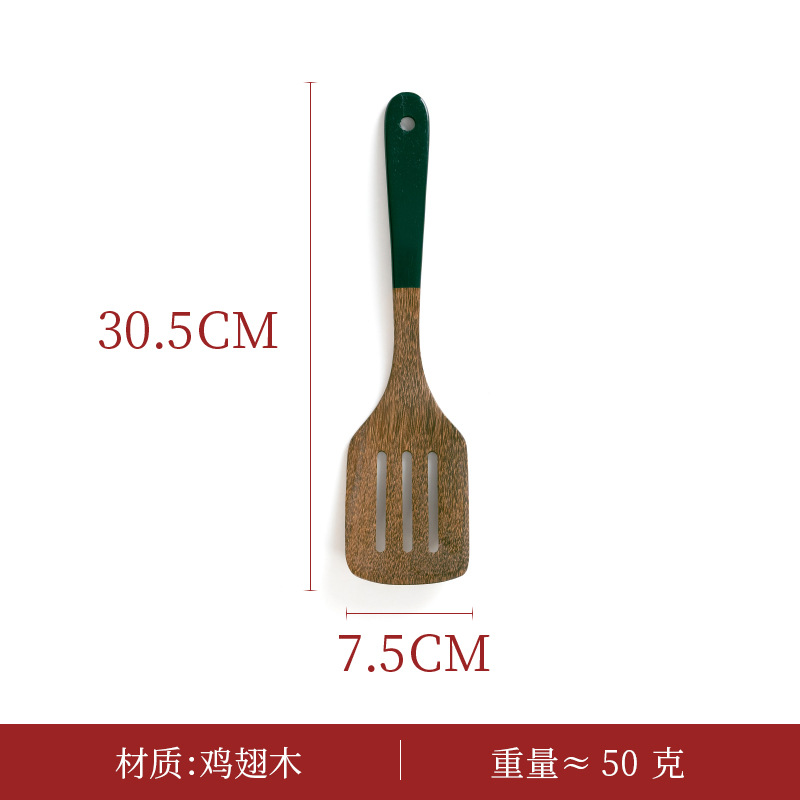 30.5CM 녹색 손잡이 3선 삽(닭날개 나무)
