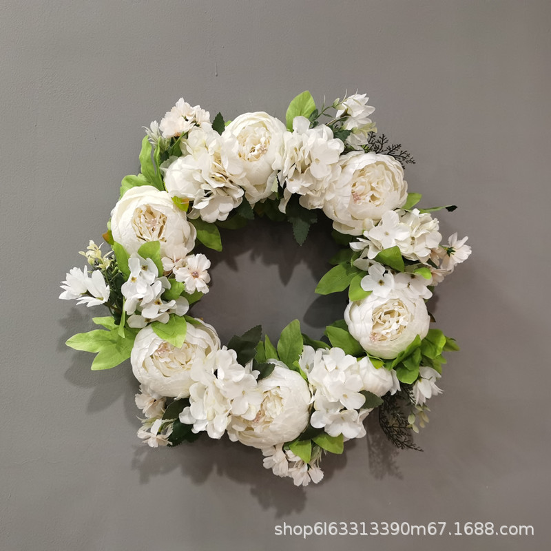 Peonía artificial guirnalda colgante decoración puerta decoración boda dintel fotografía boda sala de estar decoración floral fábrica directa al por mayor