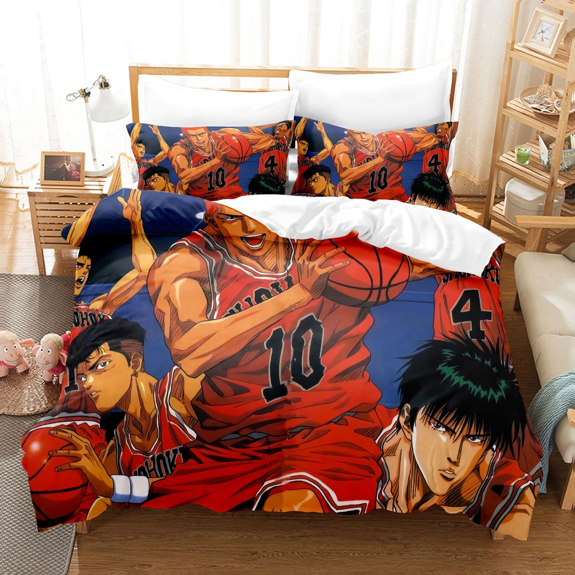Three dimensional duvet cover with down