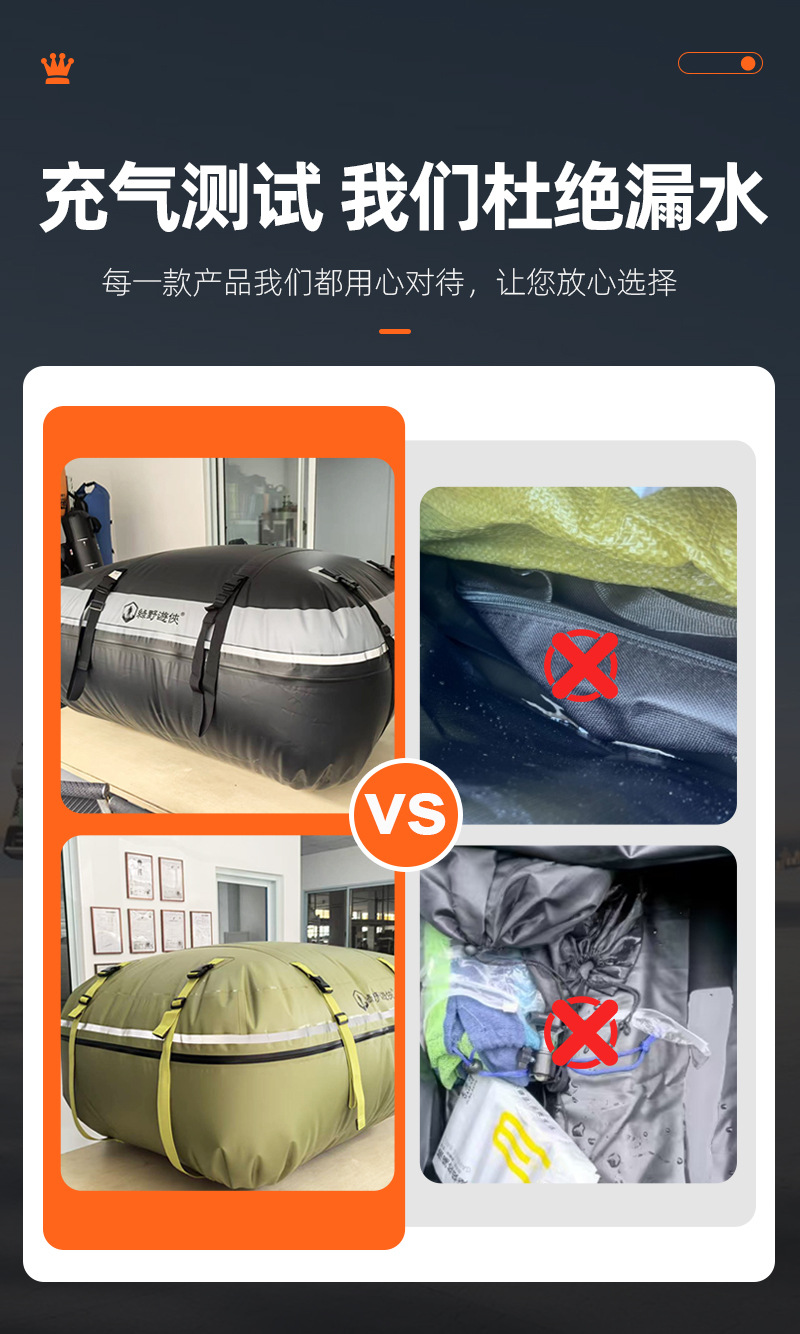 Amazon's Best-Selling Fully Waterproof Roof Bag, Universal Airtight Roof Luggage Bag, Rainproof Pvc Roof Bag