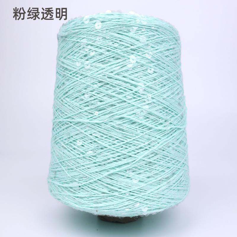 Silk Yue / mano DIY hilo de algodón multicolor brillante 3mm + 6mm sequilla 250 gramos de hilo de aguja de ganchillo