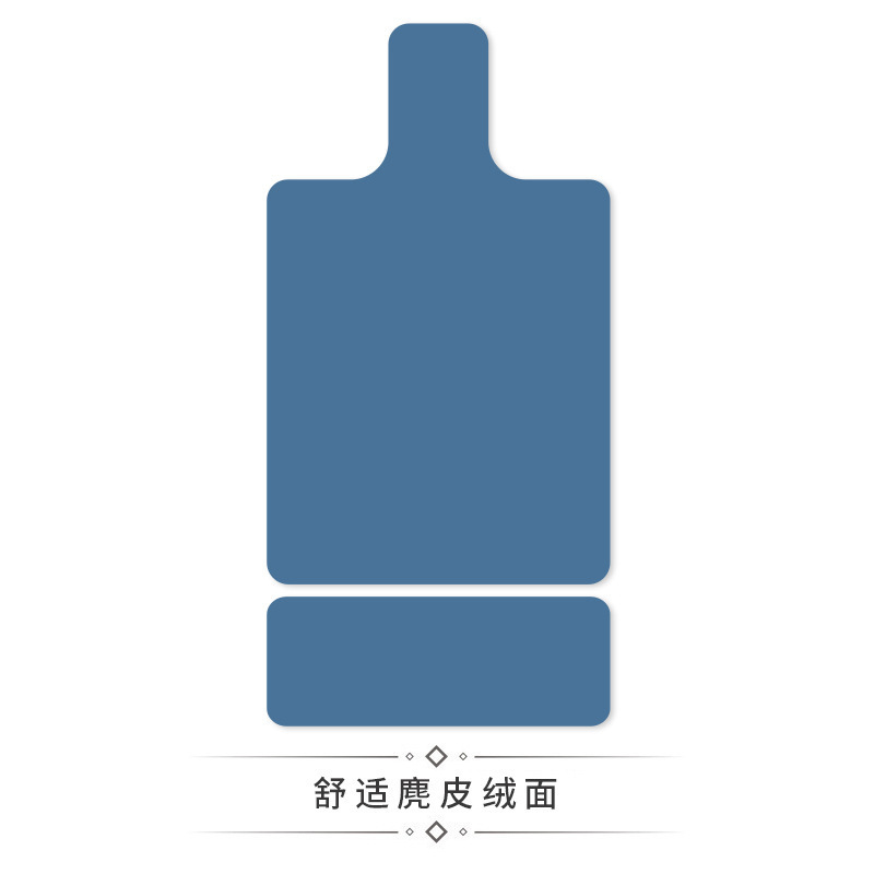 跨境麂皮绒纯色普拉提核心床垫麂皮绒印花橡胶健身防滑吸汗专用垫|undefined
